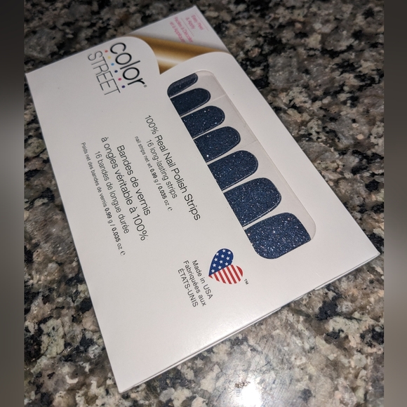 Color Street Moon River Silver Glitter Vegan Nail Polish Strips DIY - Picture 4 of 6